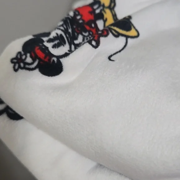 Disney Minnie & Mickey Mouse White Pajama Set, Velour, Pants And Long sleeves - Picture 5 of 5